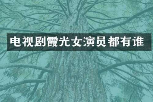 电视剧霞光女演员都有谁