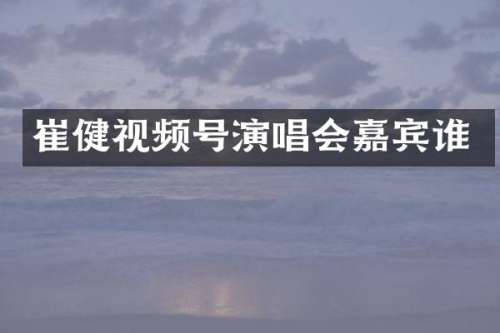 崔健视频号演唱会嘉宾谁