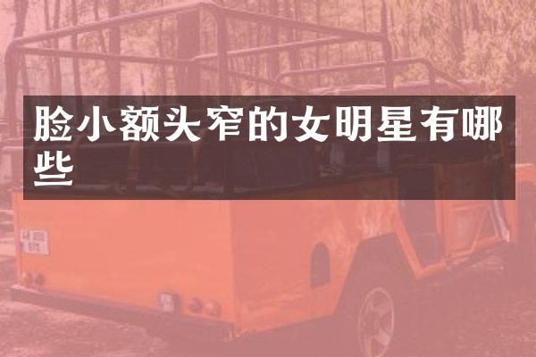 脸小额头窄的女明星有哪些