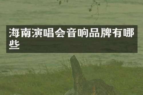 海南演唱会音响品牌有哪些