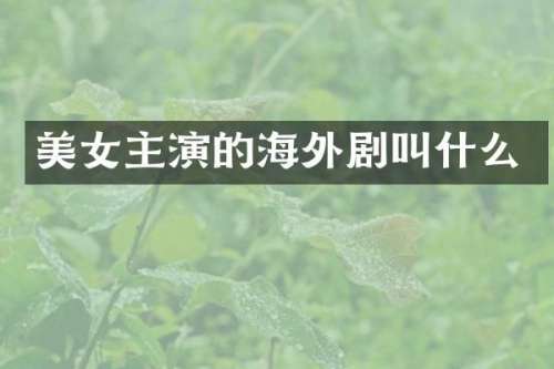 主演的海外剧叫什么
