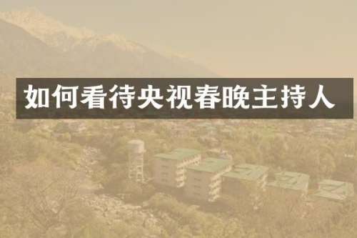 如何看待央视主持人
