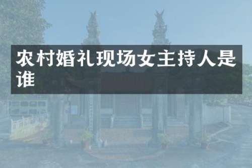 农村婚礼现场女主持人是谁