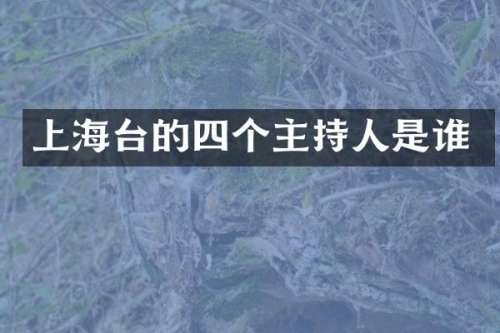 上海台的四个主持人是谁