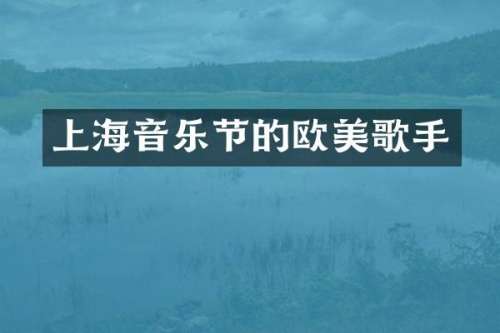 上海音乐节的欧美歌手