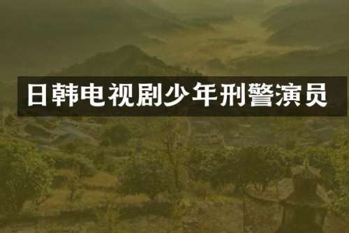 日韩电视剧少年刑警演员