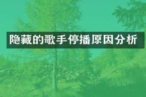 隐藏的歌手停播原因分析