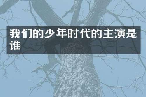 我们的少年时代的主演是谁