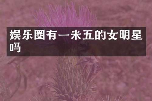 娱乐圈有一米五的女明星吗