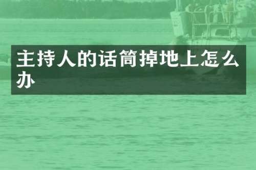 主持人的话筒掉地上怎么办