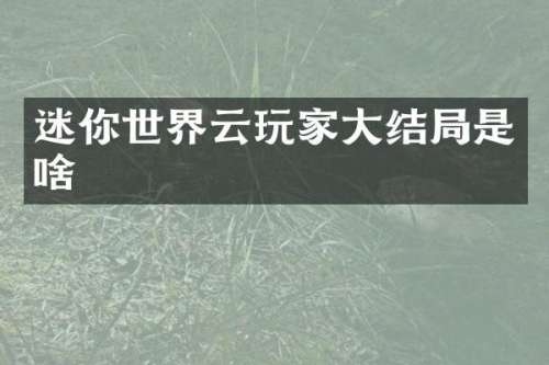 迷你世界云玩家大结局是啥