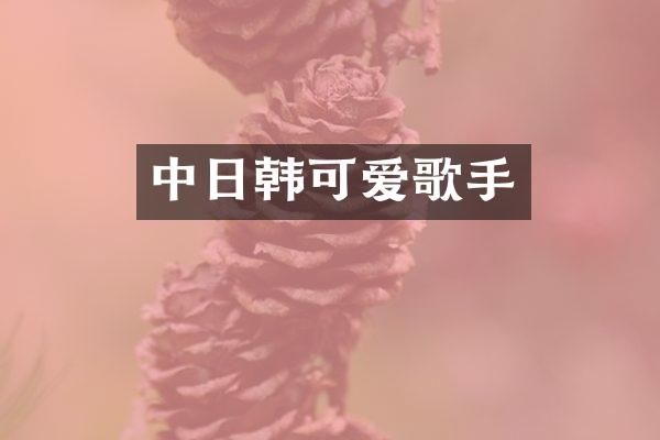 中日韩可爱歌手