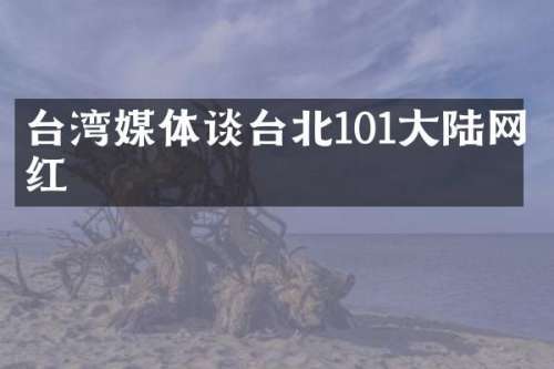 台湾媒体谈台北101大陆网红