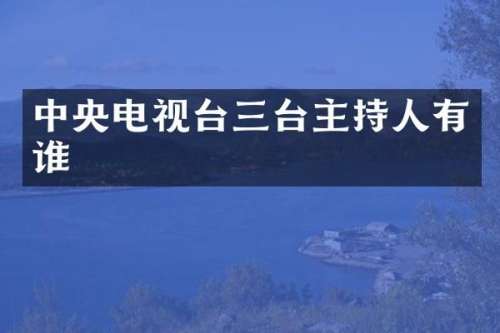 中央电视台三台主持人有谁