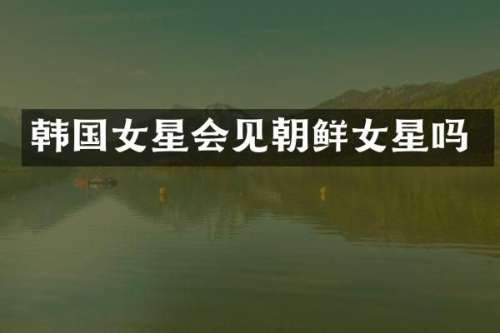 韩国女星会见朝鲜女星吗