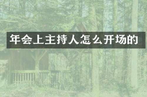 年会上主持人怎么开场的