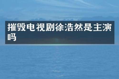 摧毁电视剧徐浩然是主演吗