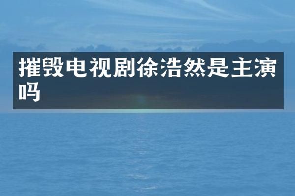 摧毁电视剧徐浩然是主演吗