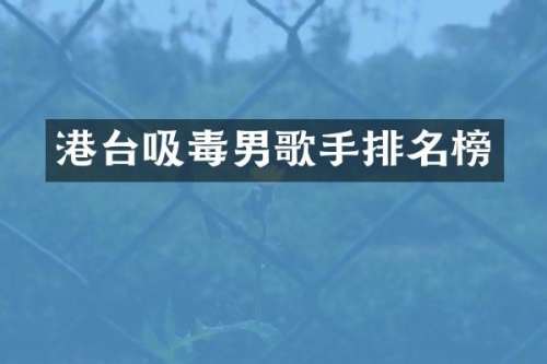 港台吸毒男歌手排名榜