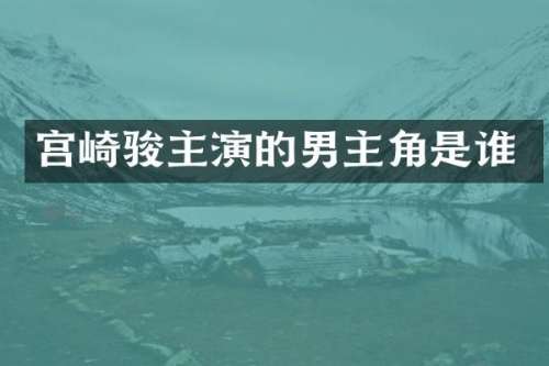 宫崎骏主演的男主角是谁