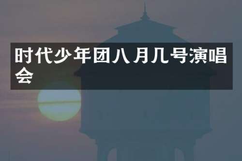 时代少年团八月几号演唱会