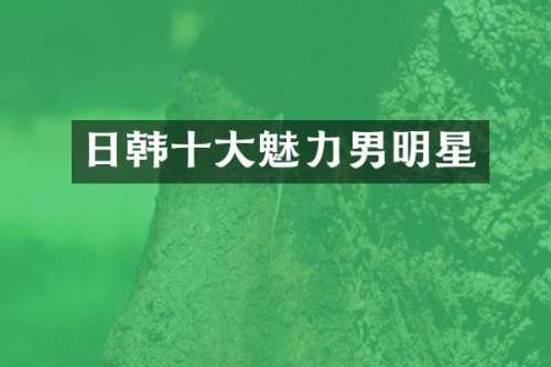 日韩十大魅力男明星