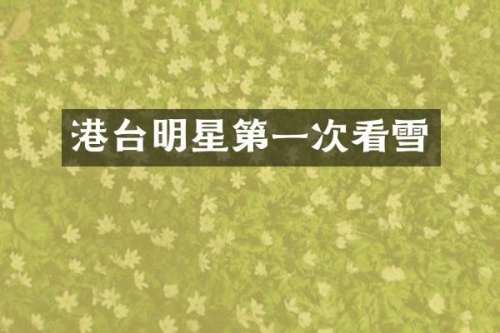 港台明星第一次看雪