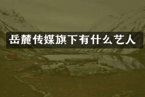 岳麓传媒旗下有什么艺人