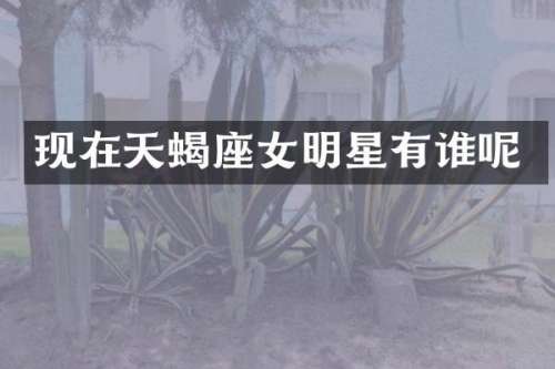 现在天蝎座女明星有谁呢
