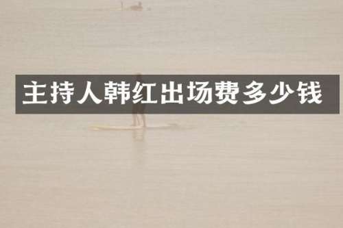 主持人韩红出场费多少钱