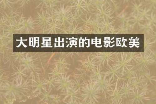 大明星出演的电影欧美