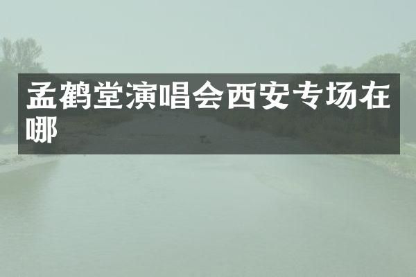 孟鹤堂演唱会西安专场在哪