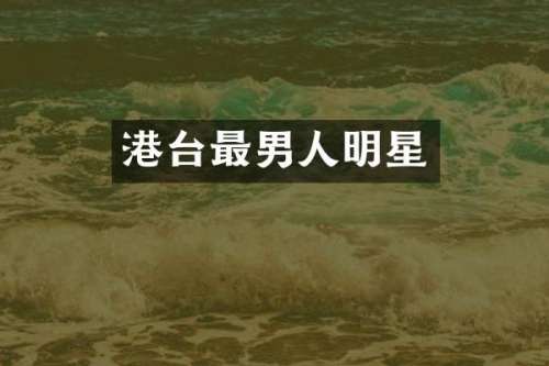 港台最男人明星