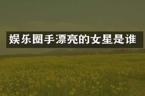 娱乐圈手漂亮的女星是谁
