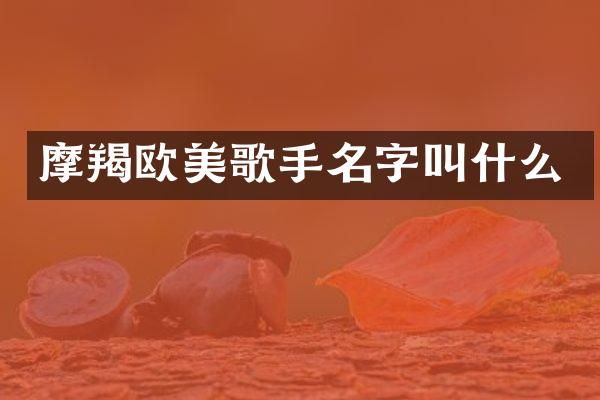 摩羯欧美歌手名字叫什么