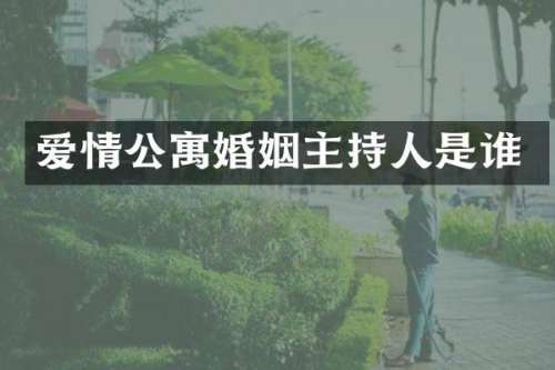 爱情公寓婚姻主持人是谁
