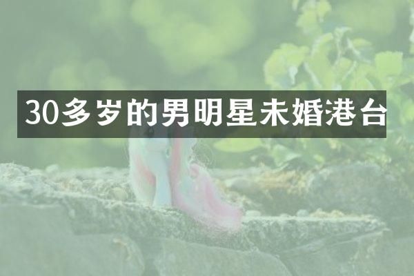 30多岁的男明星未婚港台