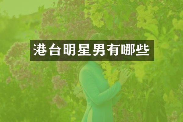 港台明星男有哪些