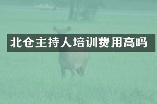 北仓主持人培训费用高吗