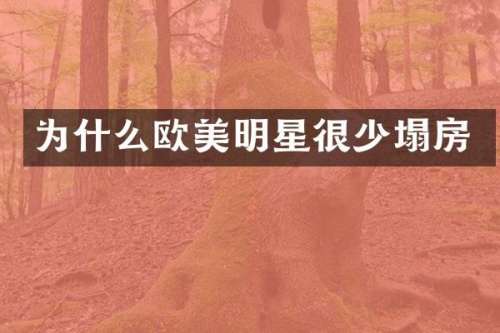 为什么欧美明星很少塌房