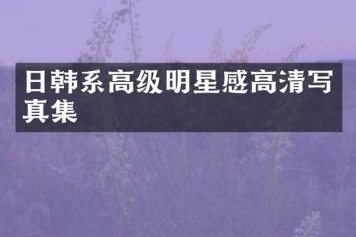 日韩系高级明星感高清写真集