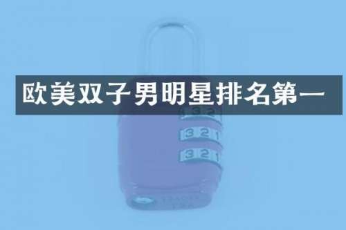 欧美双子男明星排名第一