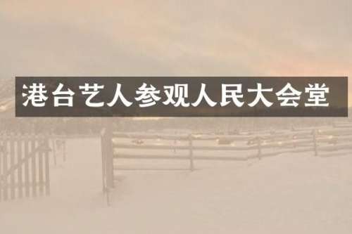 港台艺人参观人民大会堂