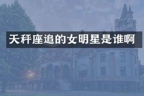 天秤座追的女明星是谁啊