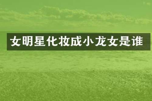 女明星化妆成是谁