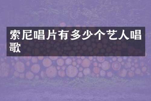 唱片有多少个艺人唱歌