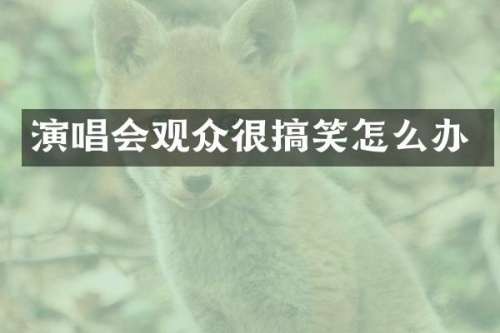 演唱会观众很搞笑怎么办