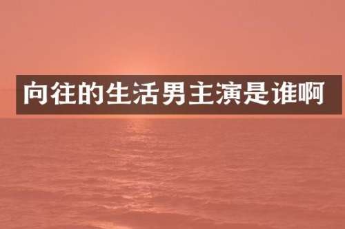 向往的生活男主演是谁啊