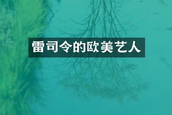 的欧美艺人