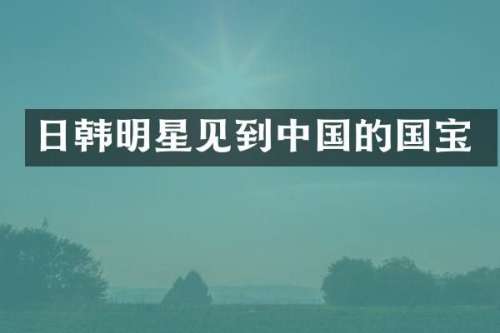 日韩明星见到中国的国宝